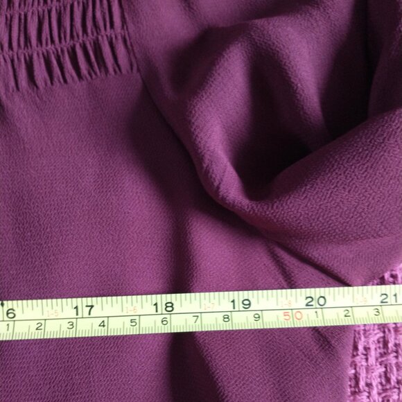 Reformation Brandi Smocked Long Sleeve Plum/Deep Red Mini Dress - Picture 10 of 16